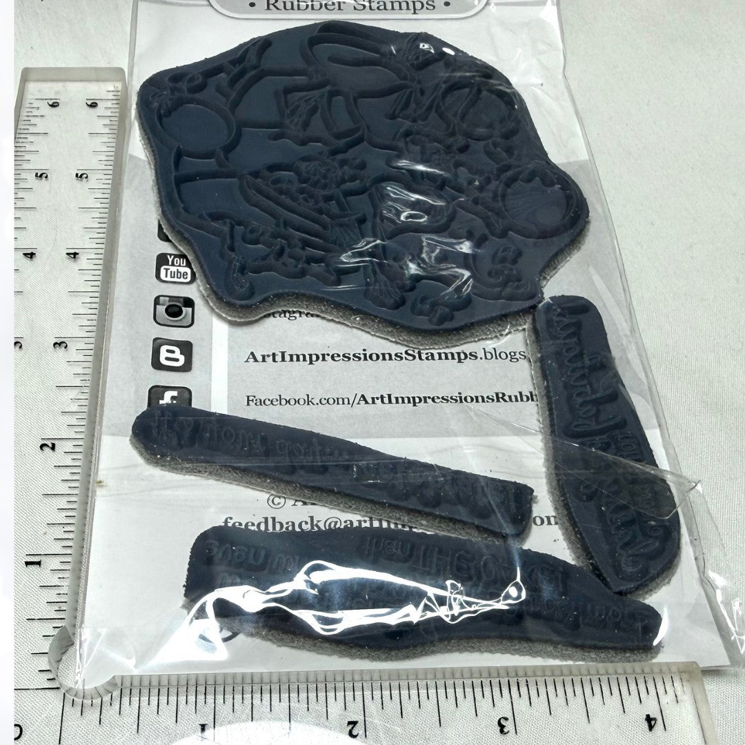 Art Impressions BIRTHDAY Girlfriends Party Girls Perfect Rubber Stamps Lot