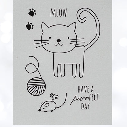 Papertrey Ink CAT'S MEOW Kitten Kitty Mouse Rubber Stamps Dies