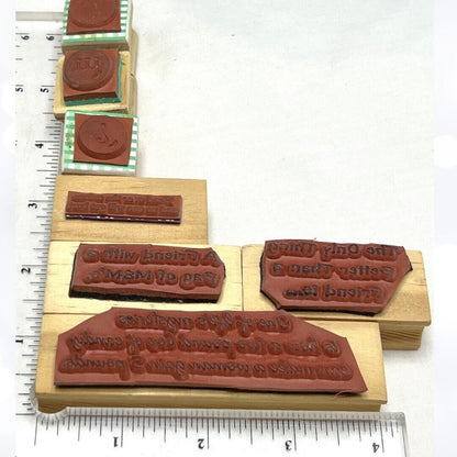 M & M's Candy Chocolate Rubber Stamps Set of 7