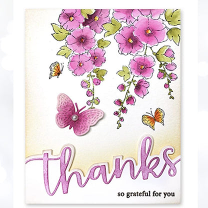 Penny Black LOVE & THANKS Border Edger Dies