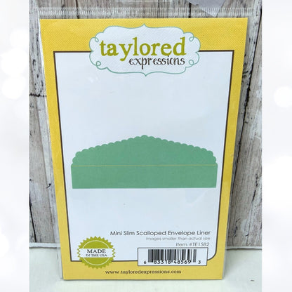 Taylored Expressions MINI SLIM SCALLOPED Envelope Liner Die