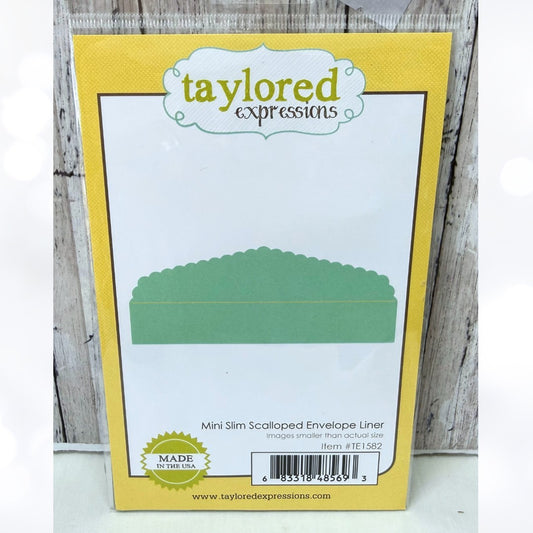 Taylored Expressions MINI SLIM SCALLOPED Envelope Liner Die