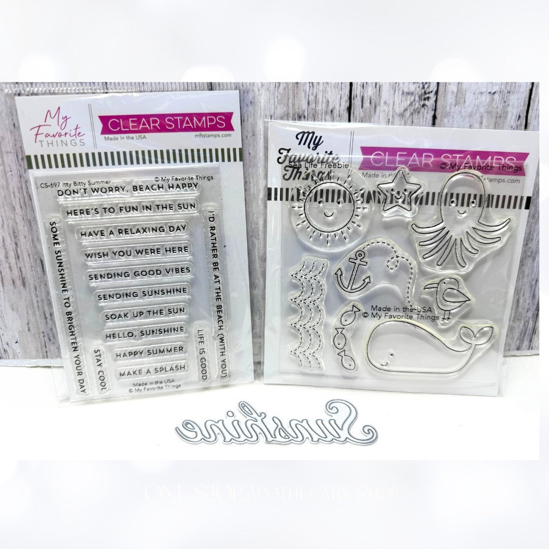 My Favorite Things SEA LIFE Summer Whale Rubber Stamps Lot