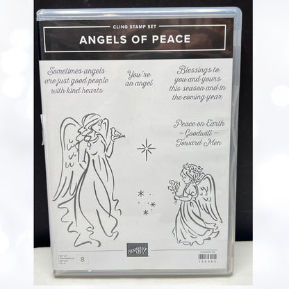 Stampin Up ANGELS OF PEACE Christmas Religious Rubber Stamps