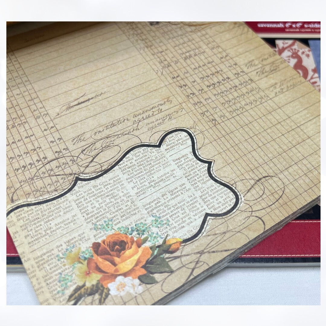 7 Gypsies My Minds Eye 6X6 Paper Packs Mixed Media Cardstock Lot of 4