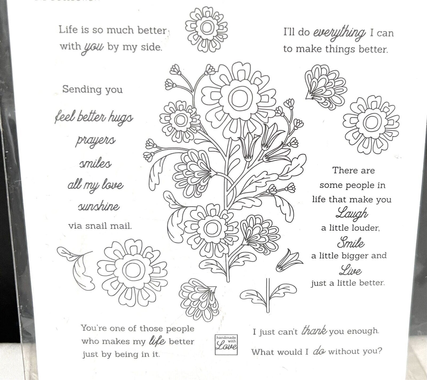 Papertrey Ink BETTER TOGETHER Flowers Floral Rubber Stamps Die Set Rare