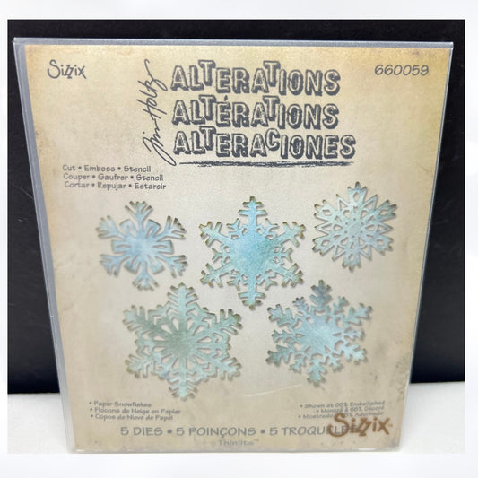 Tim Holtz PAPER SNOWFLAKES Christmas 660059 Thinlits Dies