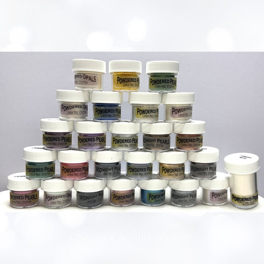 Lemon Tree POWDERED PEARLS Pearl Ex Midnight Pigment Powders 0.25 oz Lot of 26