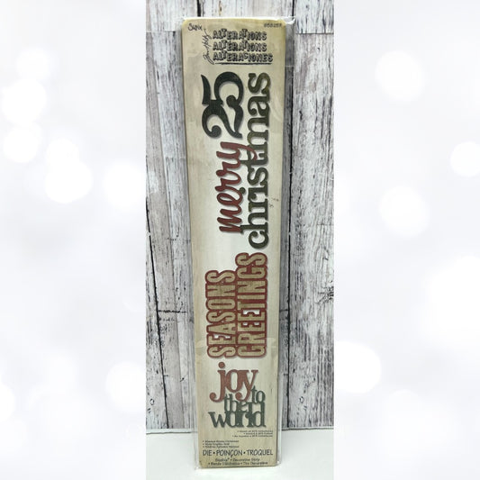 Tim Holtz STACKED WORDS CHRISTMAS Holiday 658257 Sizzlits Decorative Strip Dies