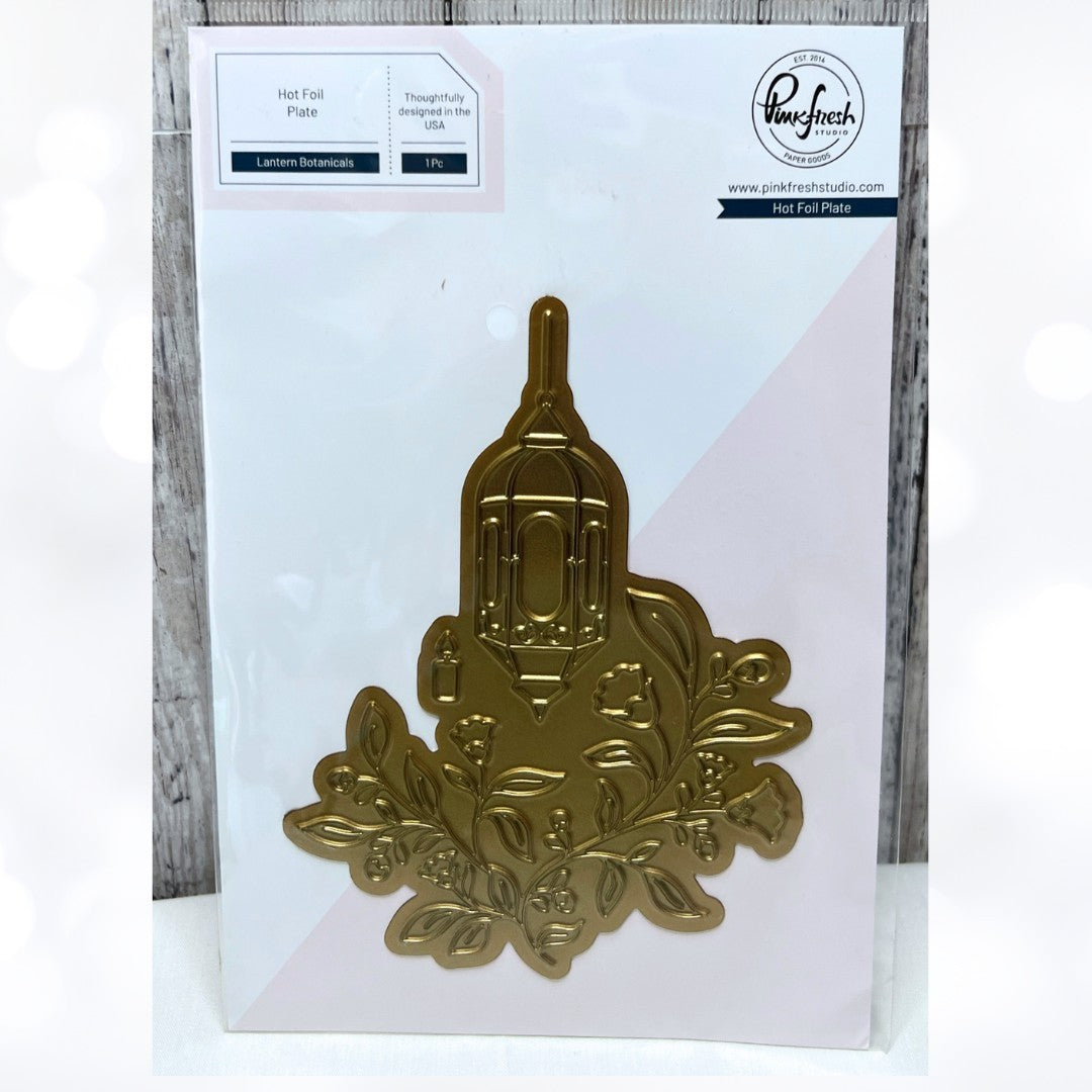 Pinkfresh Studio LANTERN BOTANICALS Hot Foil Plate