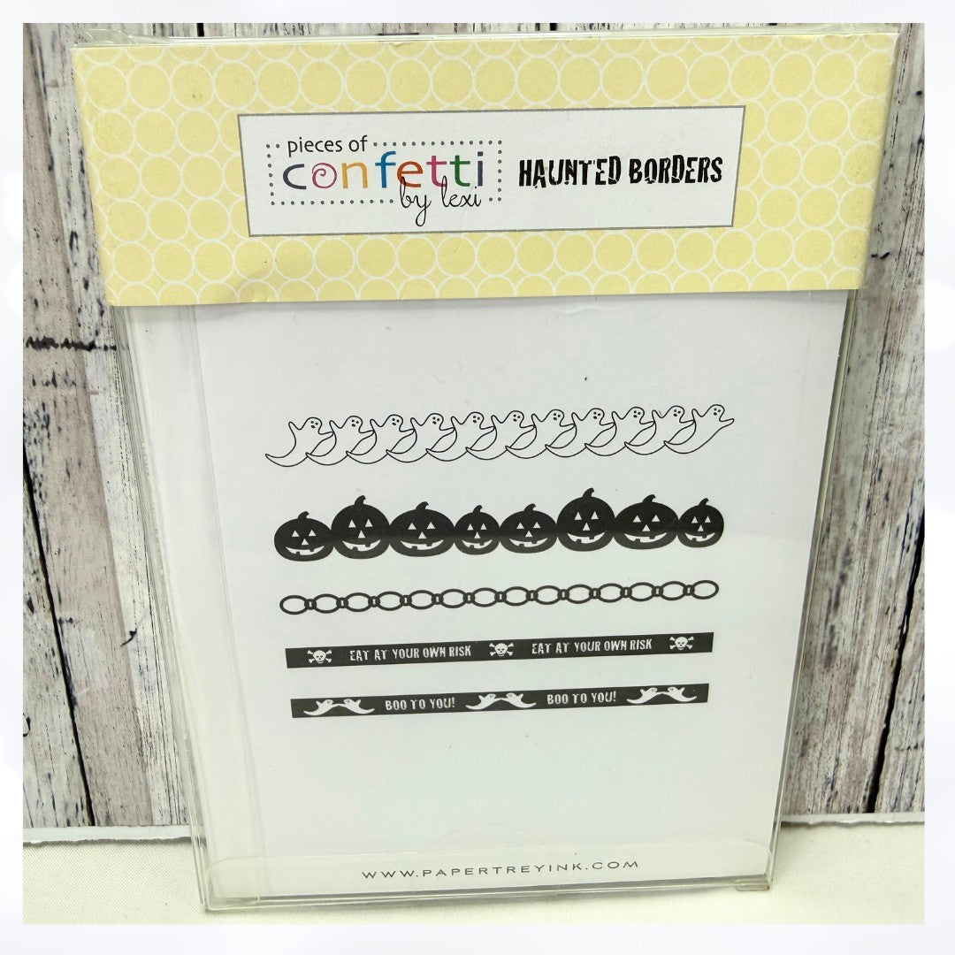 Papertrey Ink HAUNTED BORDERS Halloween Rubber Stamps