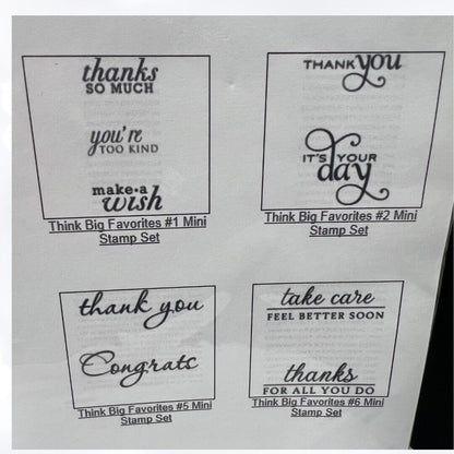 Papertrey Ink THINK BIG FAVORITES Sentiments Greetings Lot of 9
