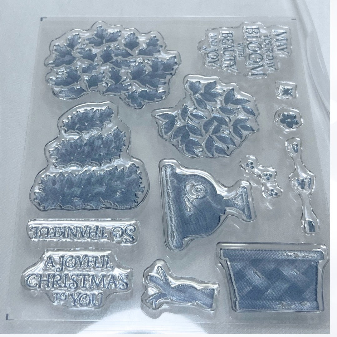 Stampin Up BEAUTY & JOY Plants Christmas Holiday Rubber Stamps