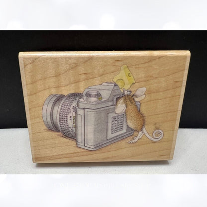 House Mouse SAY CHEESE Camera Photo Mice Rubber Stamp