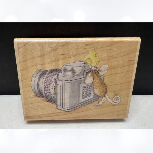 House Mouse SAY CHEESE Camera Photo Mice Rubber Stamp