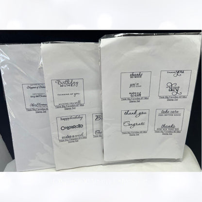 Papertrey Ink THINK BIG FAVORITES Sentiments Greetings Lot of 9