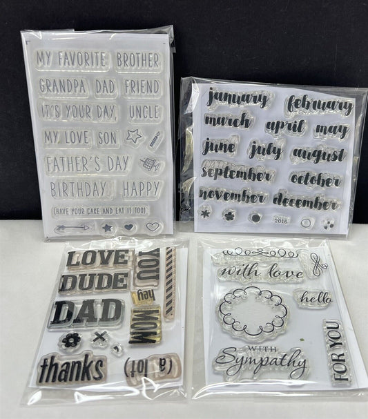 Stampin Up Family Calendar Greetings Dad Mom Paper Pumpkin Rubber Stamps Lot