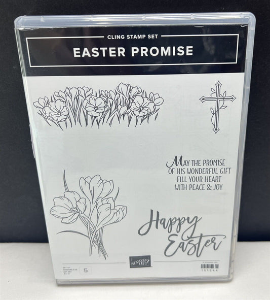 Stampin Up EASTER PROMISE Religious Spring Cross Rubber Stamps