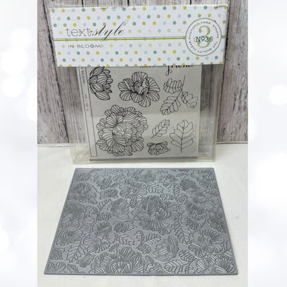 Papertrey Ink IN BLOOM Floral Flowers Rubber Stamps Impression Plate