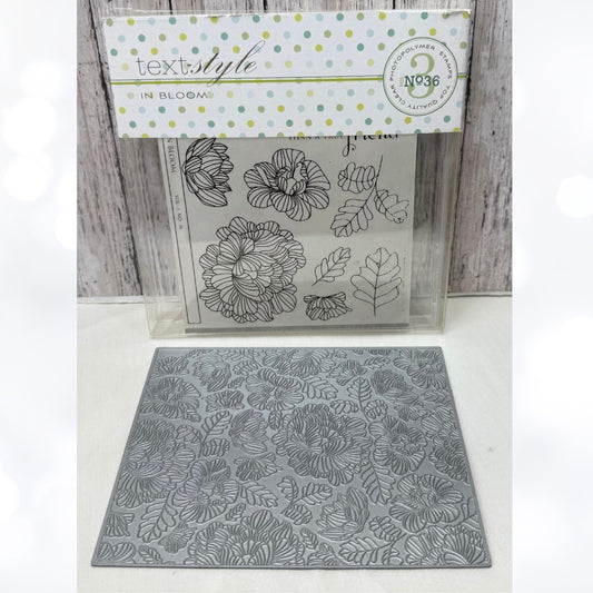Papertrey Ink IN BLOOM Floral Flowers Rubber Stamps Impression Plate