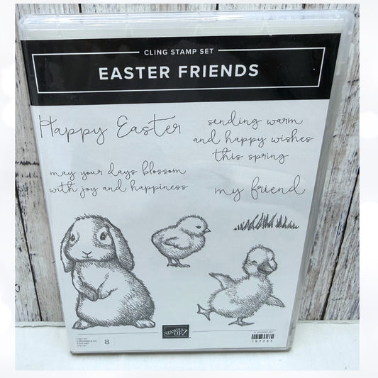 Stampin Up EASTER FRIENDS Bunny Duck Rubber Stamps