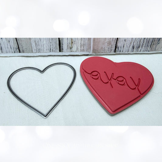 Taylored Expressions ADVENT CALENDAR XOXO Heart Rubber Stamp Die Rare
