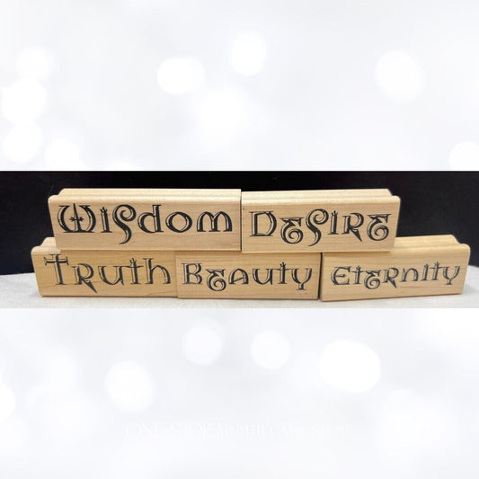 Stampers Anonymous WORDS Truth Wisdom Eternity Rubber Stamps Lot of 5