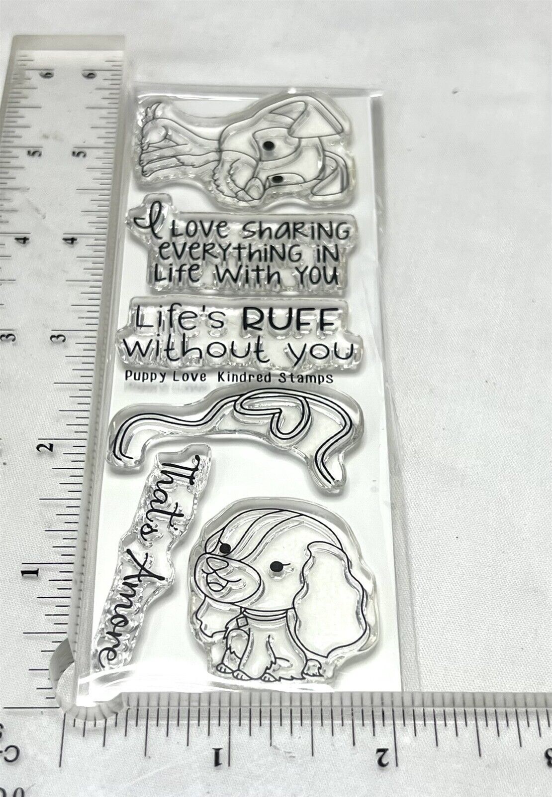 Kindred Stamps LADY & THE TRAMP Puppy Love Dogs Disney Rubber Stamps