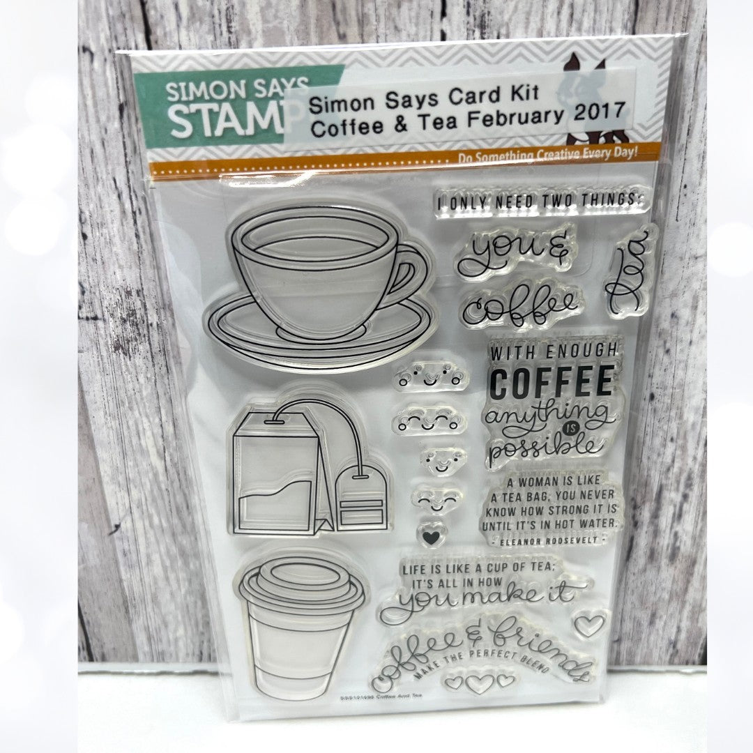Simon Says Stamps COFFEE AND TEA Rubber Stamps