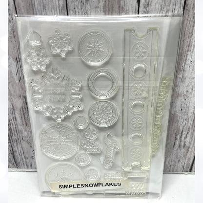 Gina K ORNAMENTAL SNOWFLAKES Simple Christmas Rubber Stamps