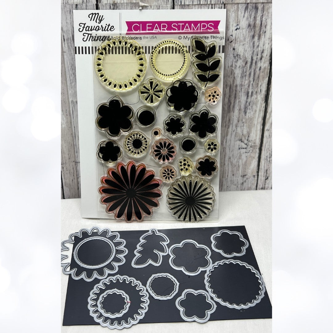 My Favorite Things BOLD BLOSSOM Flowers Rubber Stamps Dies