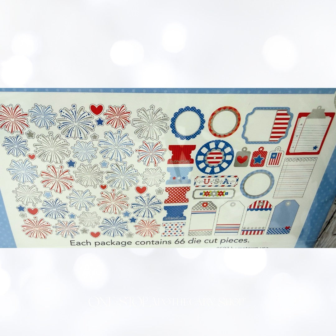 Doodlebug Designs 4TH OF JULY Die Cuts Stickers Embellishments Lot
