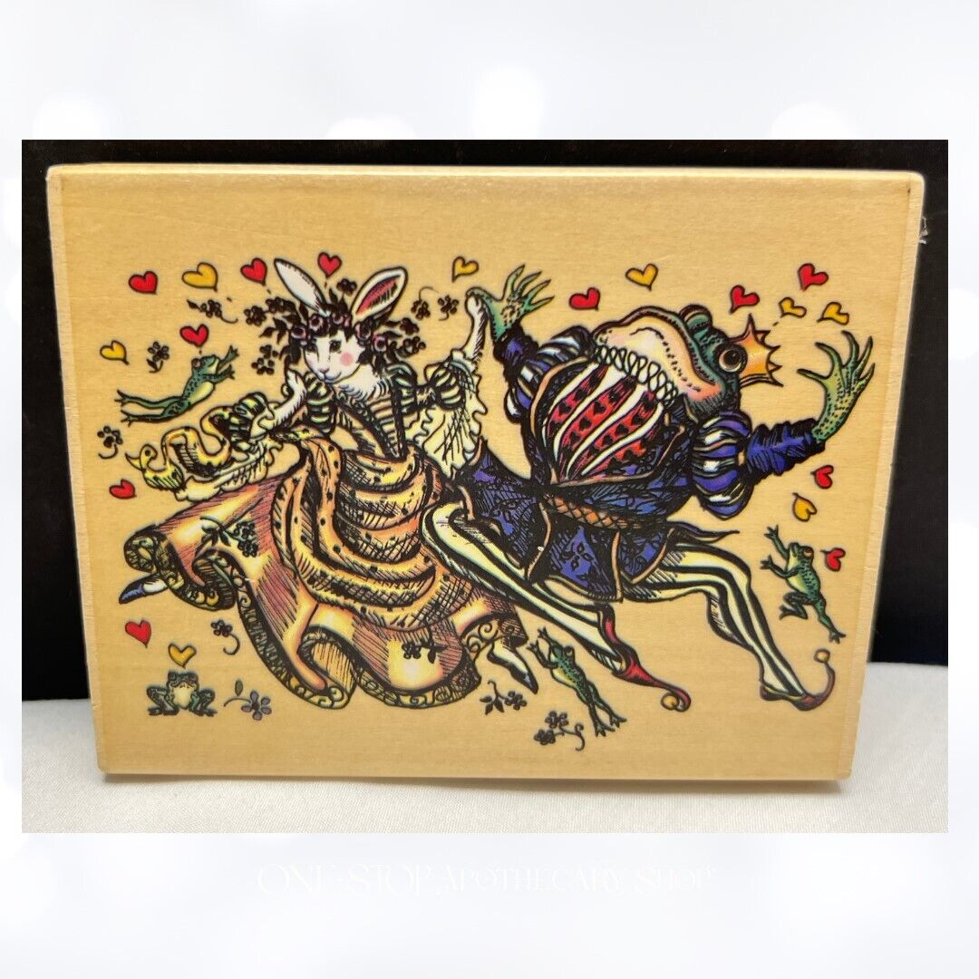 PSX RABBIT & FROG Royalty Pamela Silin-Palmer K7106 Rubber Stamp