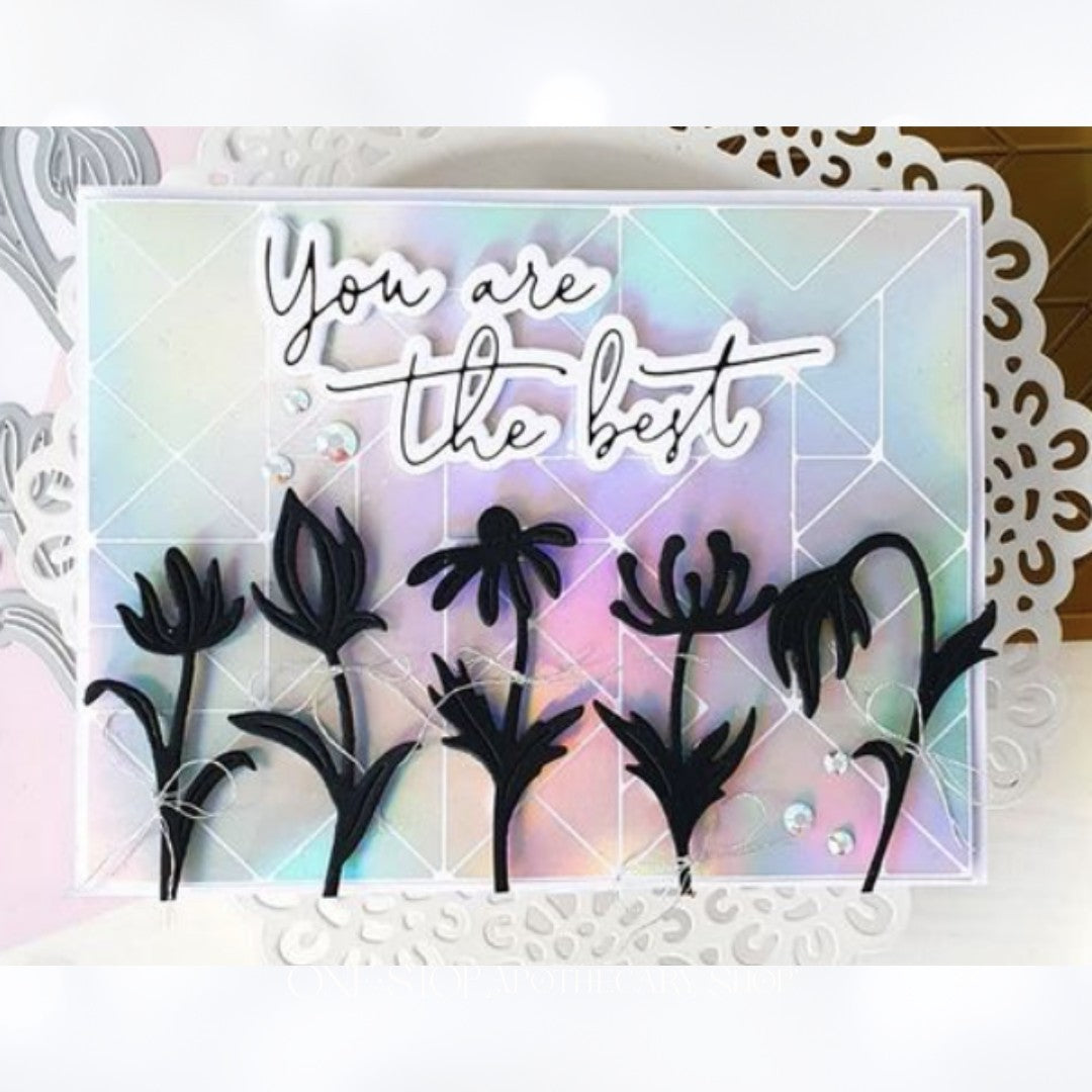 Pinkfresh Studio ARTISTIC BLOOMS Curvy Leaves Flower Dies