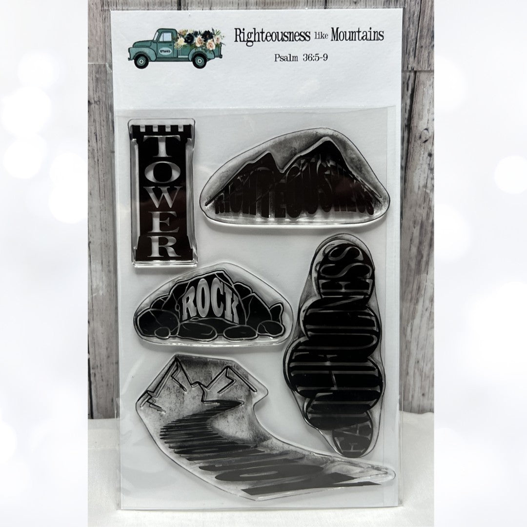 By the Well 4 God RIGHTEOUSNESS Religious Bible Journaling Rubber Stamps