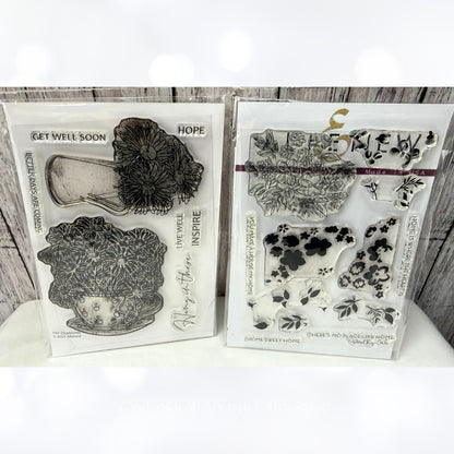Altenew CHAMOMILE Ditsy Print Tea Cup Flowers Rubber Stamps