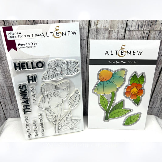 Altenew HERE FOR YOU Flowers Floral Rubber Stamps Dies
