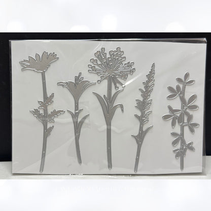 Tim Holtz WILDFLOWER STEMS 2 Flowers 664164 Thinlits Dies