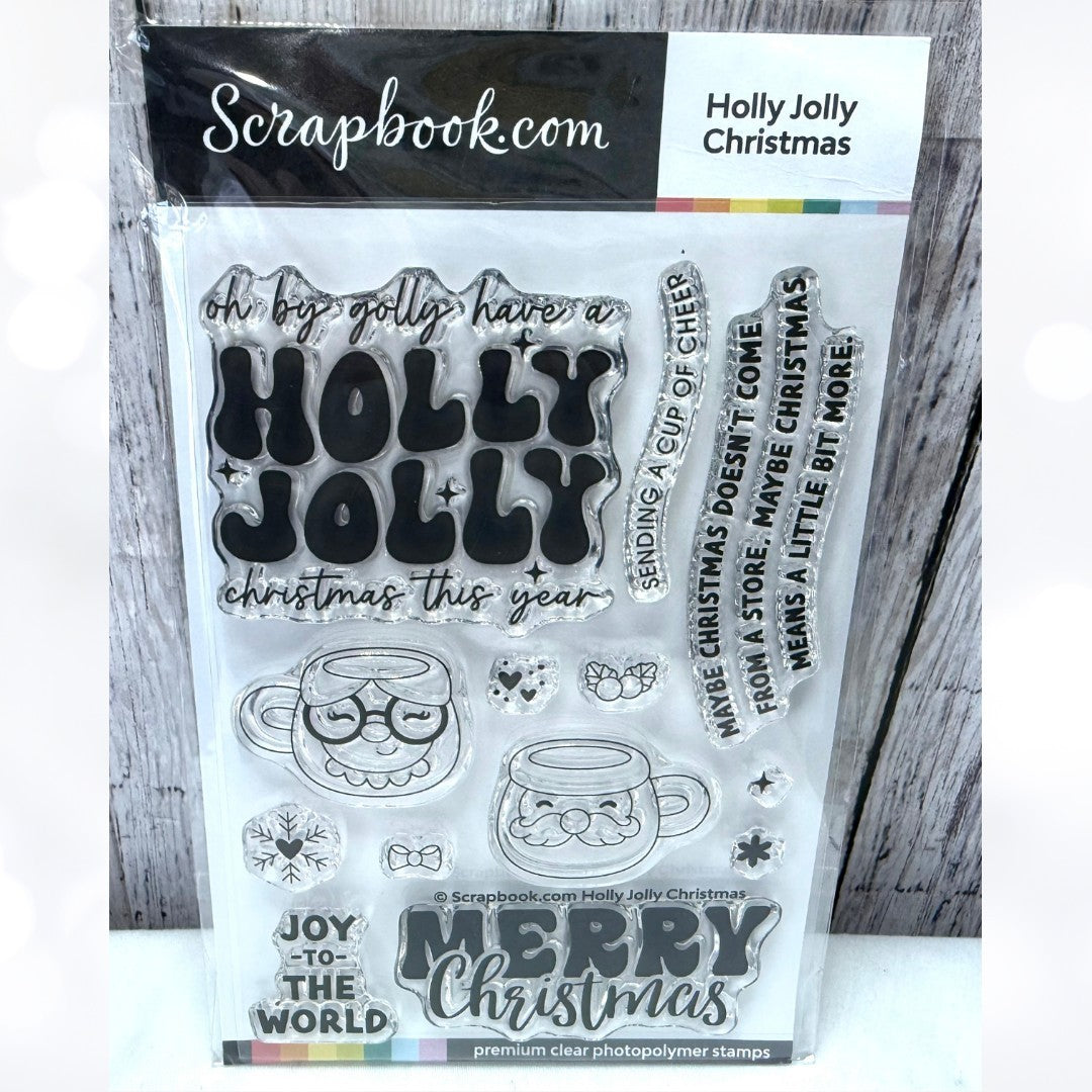 Pink & Main Simple Stories CHRISTMAS Snowflakes Mugs Rubber Stamps Lot of 3