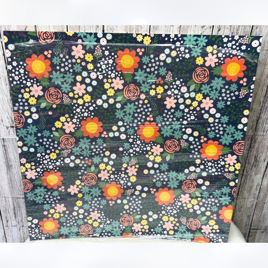 Stampin Up FLOWERPOT Floral DSP Cardstock 12x12 Paper 10 Sheets