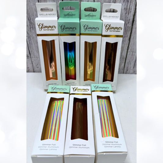 Spellbinders GLIMMER HOT FOIL Heat Activated Foil Lot of 7