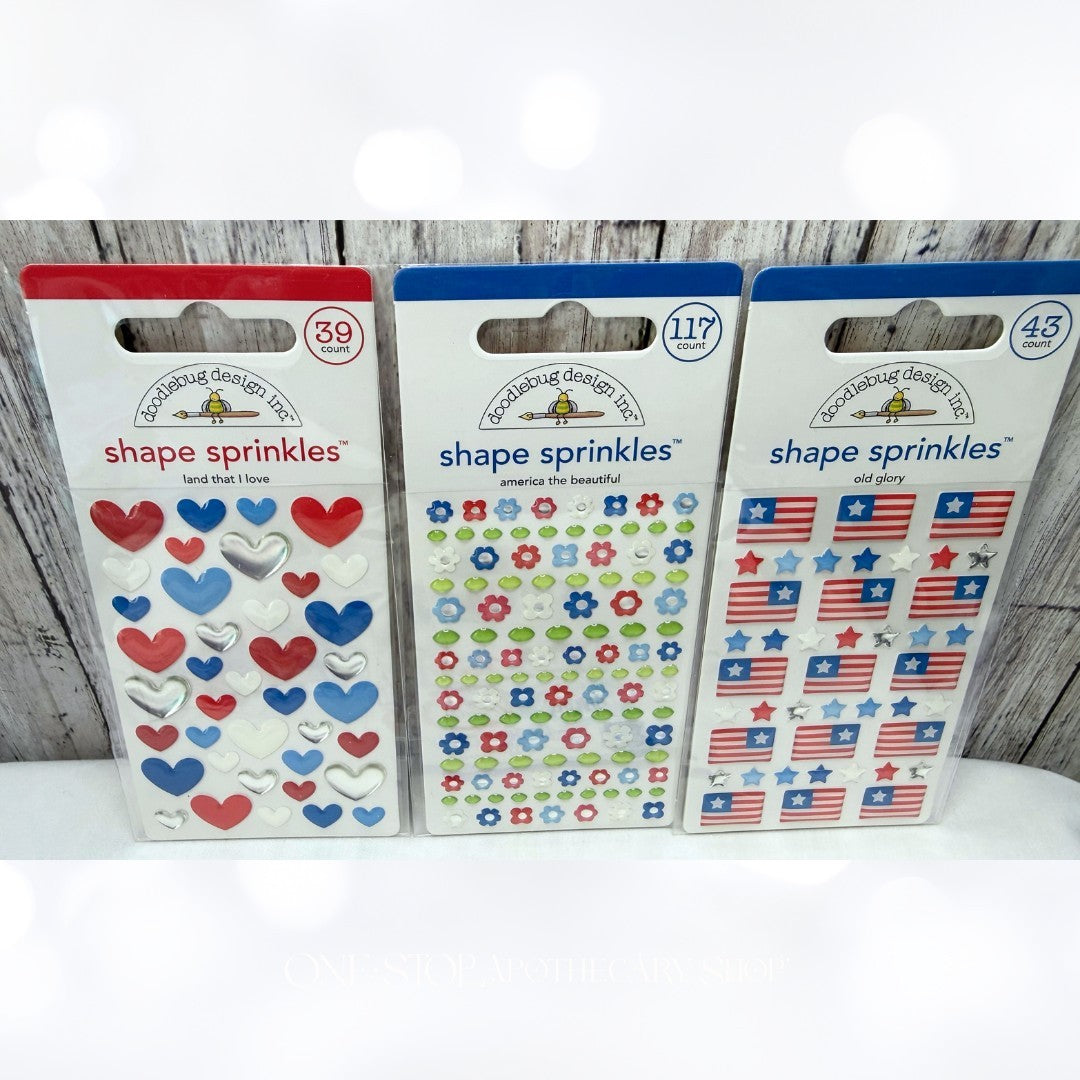 Doodlebug Designs 4TH OF JULY Die Cuts Stickers Embellishments Lot