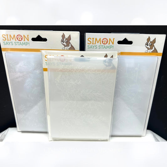 Simon Says Stamp CHRISTMAS Ornaments Forest Tree 3D Embossing Folders