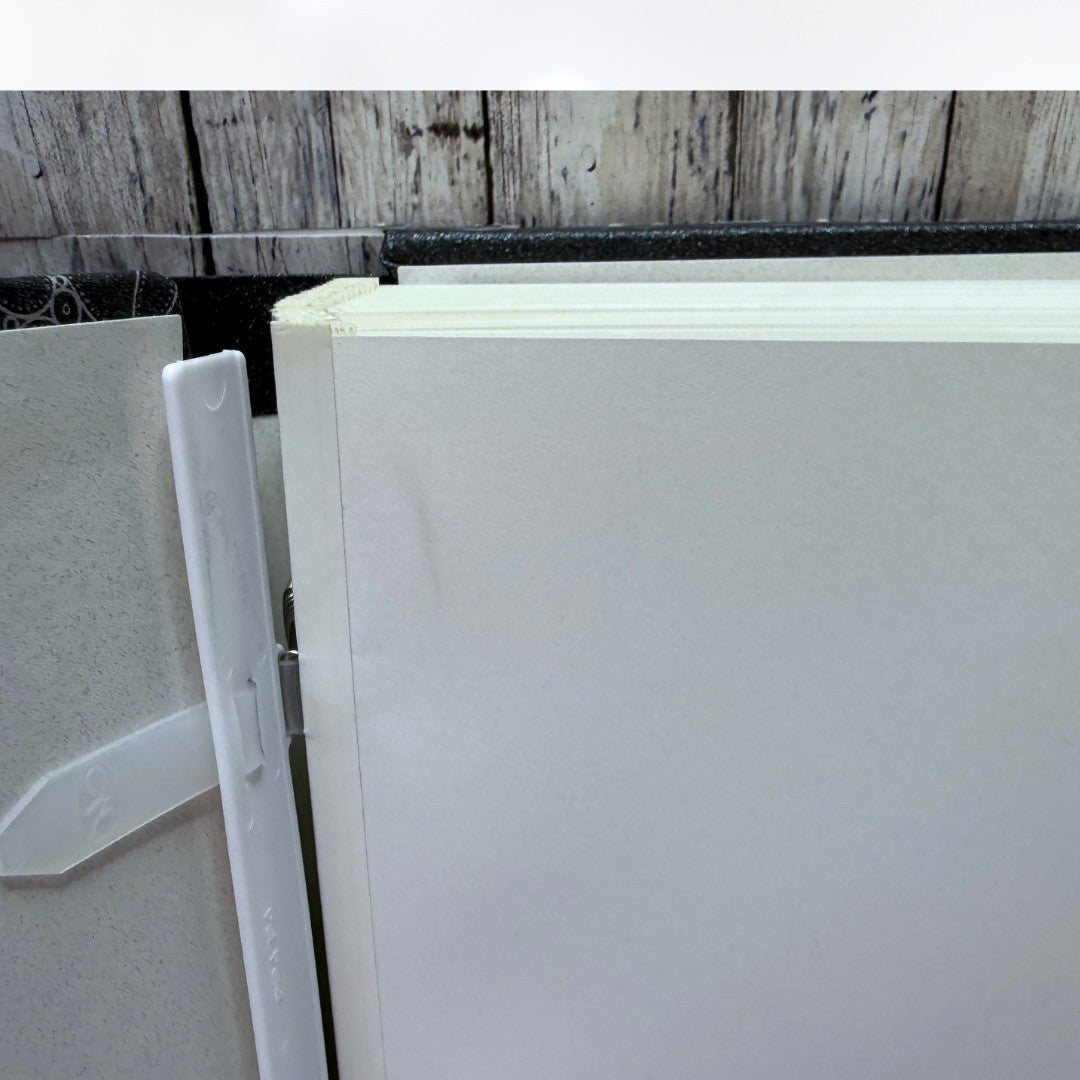 Creative Memories SPIRAL ALBUM Black Silver 12x12 Flex Hinge 41 White Pages