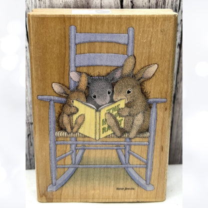 House Mouse TALL TALES Hoppers Bunny Rabbit Story Rubber Stamp