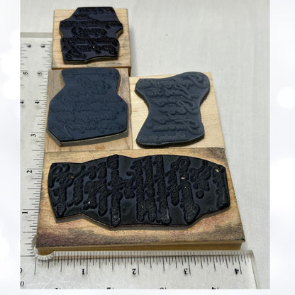 Art Impressions BIBLE VERSES Religious Bible Journaling Rubber Stamps Lot of 4