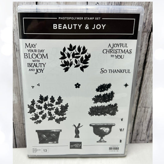 Stampin Up BEAUTY & JOY Plants Christmas Holiday Rubber Stamps