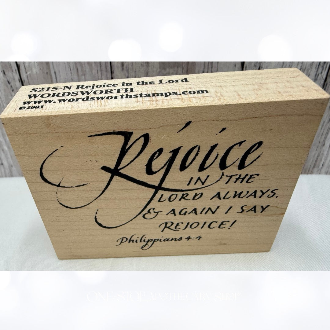 Wordsworth REJOICE Religious Mountains Bible Journaling Rubber Stamps Set of 4