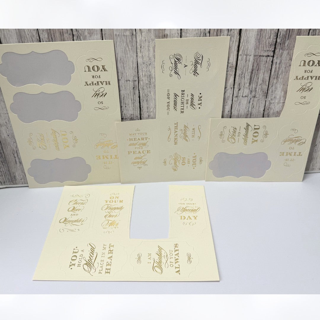 Anna Griffin FESTIVE & FANCY All Occasion Sentiment Foil Stickers