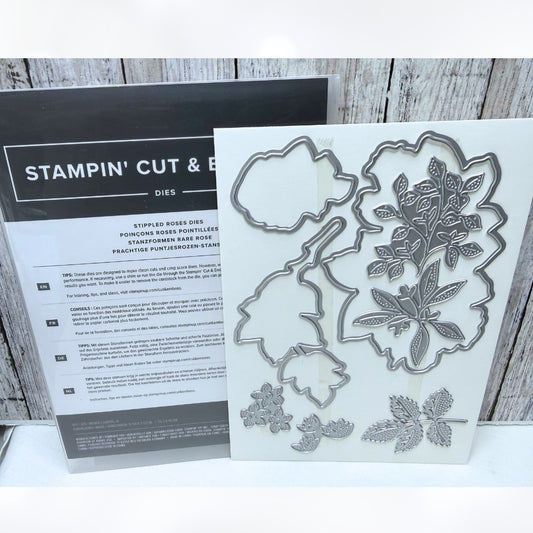 Stampin Up STIPPLED ROSES Rose Dies